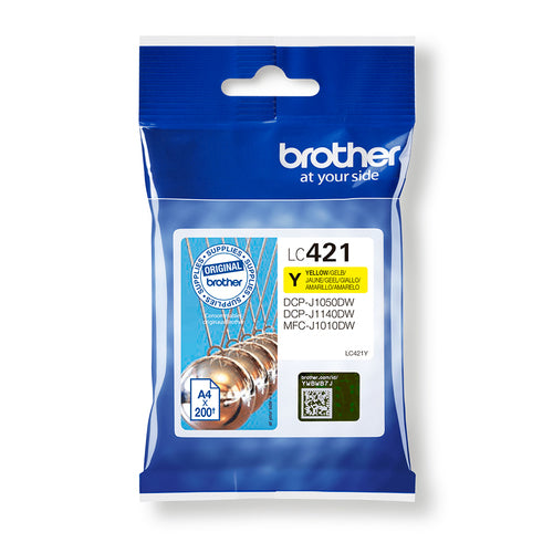 Brother LC-421Y ink cartridge 1 pc(s) Original Yellow Brother LC-421Y ink cartridge 1 pc(s) Original Yellow